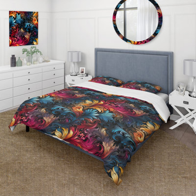 Contemporary Fusion Paisley Pattern II Floral Duvet Cover