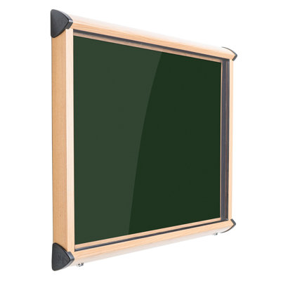 Shield Wood Effect Exterior Showcases Wall Mounted Bulletin Board