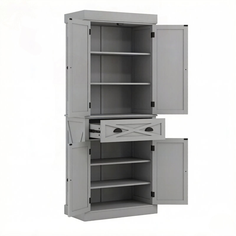 Grand garde-manger autoportant avec tablettes réglables