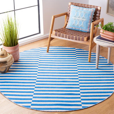 Haqeem Hand Woven Cotton Geometric Rug