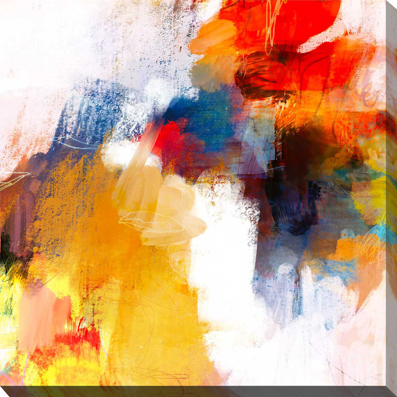 C'est une fête I - Peinture, Toile tendue, H 18 po x l 18 po x P 1 po