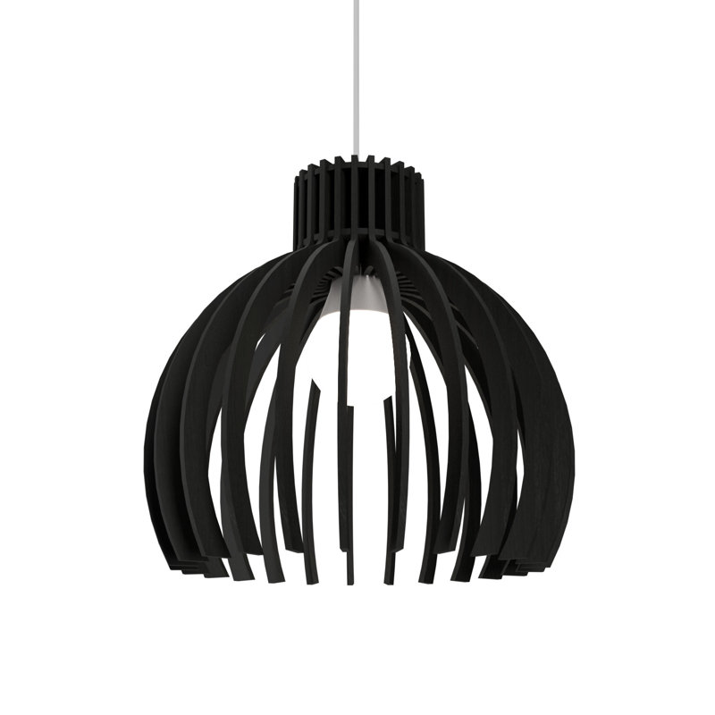 Stecche Di Legno 1 - Light Pendant, 8.66" H x 8.46" W x 8.46" D, Charcoal