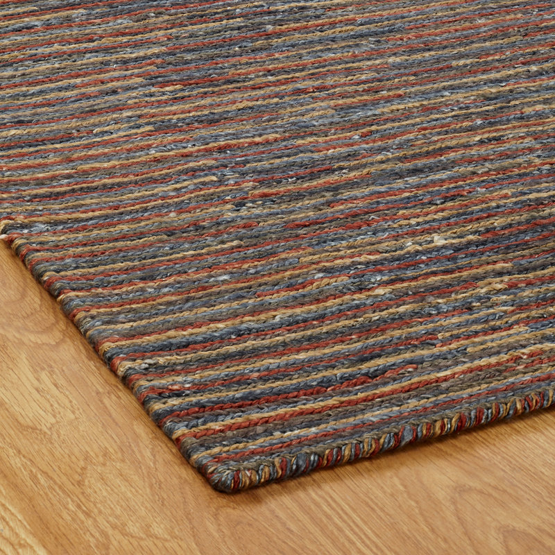 Area Rug in Rust/Blue, Rectangle 10' x 14'