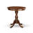 3 Piece Dinette Set for Small Spaces Contains a Round Dining Table with Pedestal and 2 Linen Fabric Dining Room Chairs, 30x30 Inch, Mahogany-1260750294-1329530062