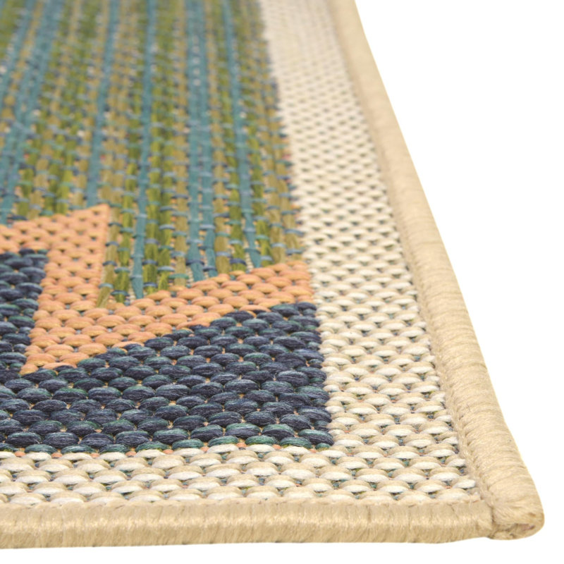 Lauryn Machine Woven Moroccan Indoor and Outdoor Area Rug , Runner 2' x 3'11"