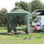 2x2m Pop Up Garden Gazebo, Waterproof Party Tent Canopy With Removable Sidewalls, Windows & Carry Bag, Green