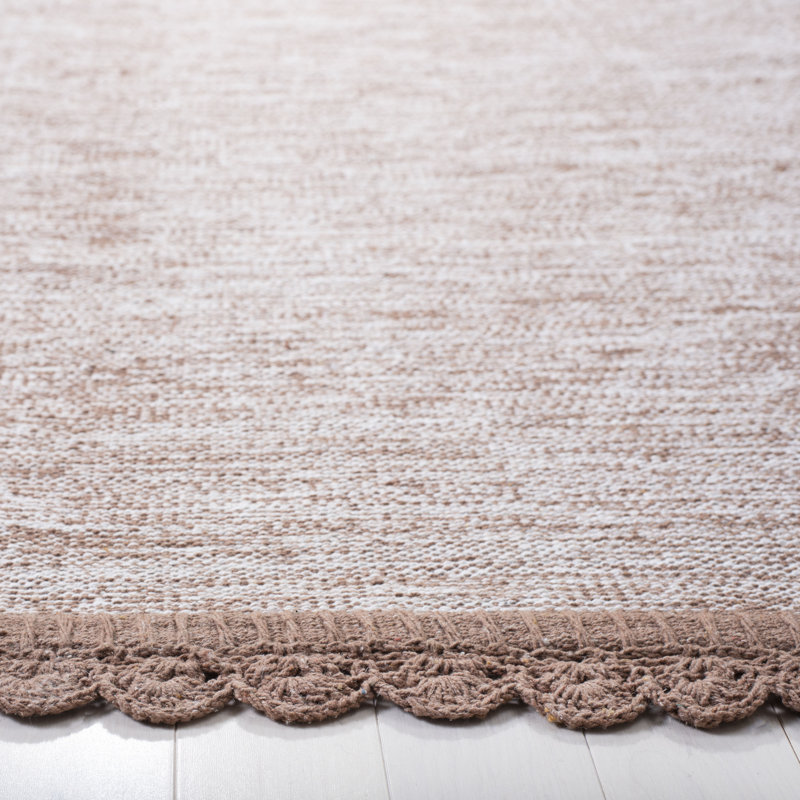 Mohnton Hand Woven Cotton Solid Color Rug, Rectangle 3' x 5'