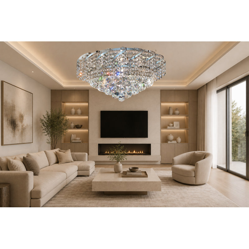 Lustre empire 9 lumières Zofia, Chrome
