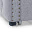 Lit de jour avec couchette rembourrée et capitonnée, avec boutons et clous en cuivre sur accoudoirs carrés, taille simple, gris (85 po x 42,5 po x 31,5 po) (ancien SKU W487S00045)-983420530