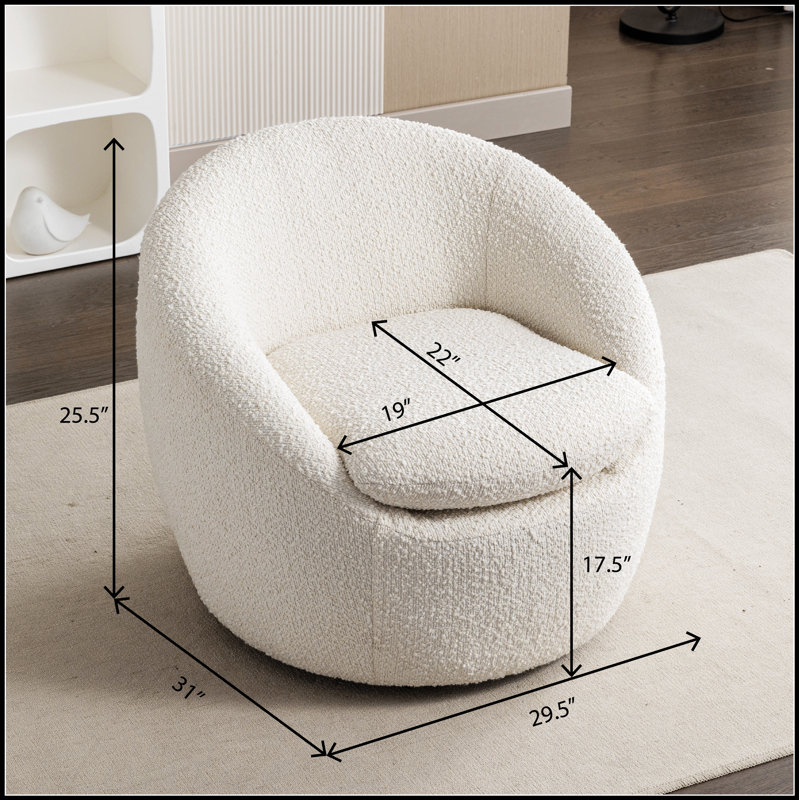 Fauteuil demi-tonneau Winnie, Bouclé noir