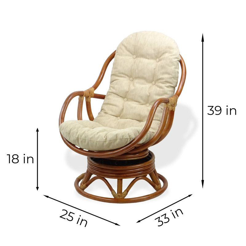 Anairis Wicker Rocking Chair, Cream
