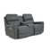 Apollo Power Leather Match Reclining Loveseat with Console and Power Headrest & Lumbar