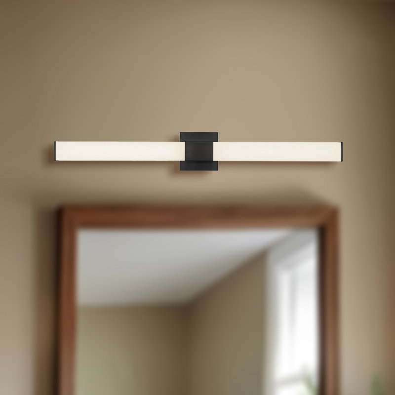 Vivi 36-in Black dimmable LED Wall Sconce, Matte Black