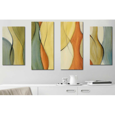 " Coalescence " 4 - Pieces Painting Print