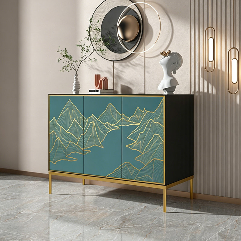 Armoire de rangement de salon en bois massif