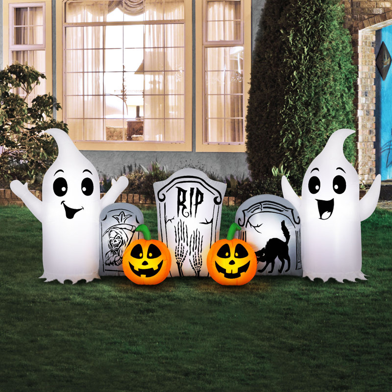 Ensemble gonflable de décoration d'Halloween 7 pièces pour l'extérieur