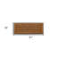 Tapis d'extérieur 18 po x 47 po beige et noir en caoutchouc et coco