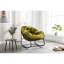 Chaise berçante rembourrée rembourrée, fabriquée avec qualité, pour patio, jardin, salon, rembourrage de siège moelleux olive, véranda