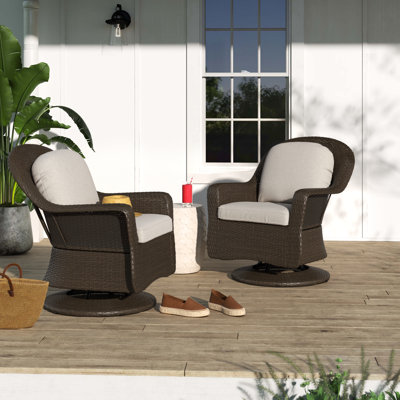 Beom Swivel Wicker Outdoor Lounge Chair
