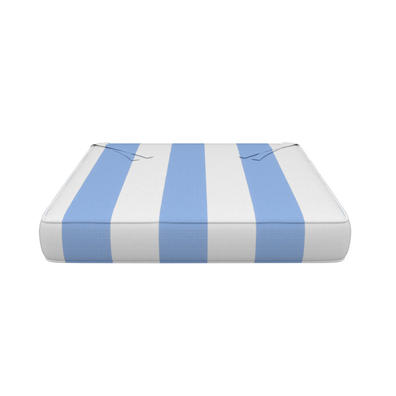 Sunbrella Indoor/Outdoor Dining Chair Cushion, 16" W x 16" D, Sunbrella® Refuge Ocean