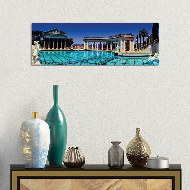 Neptune Pool At Hearst Castle, San Simeon, San Luis Obispo County, California, USA - Wrapped Canvas Panoramic Print
