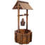 Pot à fleurs rustique en bois à souhait-153826921