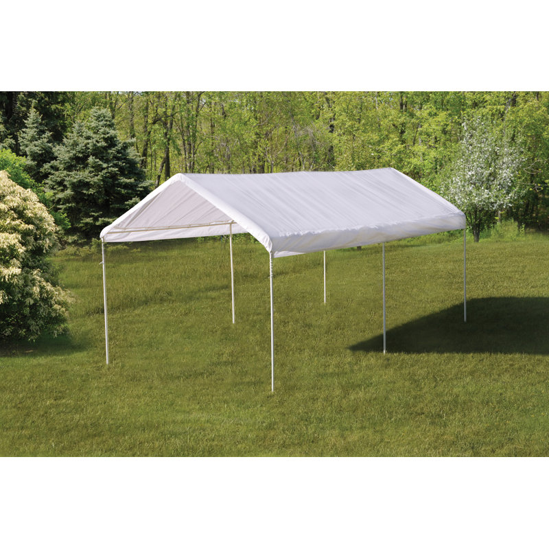 White 10 ft x 20 ft Waterproof Peak Canopy Shelter