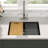 28" L x 19" W Granite Composite Undermount Kitchen Sink Single Bowl Quartz Ledge Workstation Sink with Accessories-107440494
