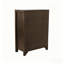Commode à 5 tiroirs en pin foncé foncé, armoire de rangement moderne pour chambre nordique, rangement compact