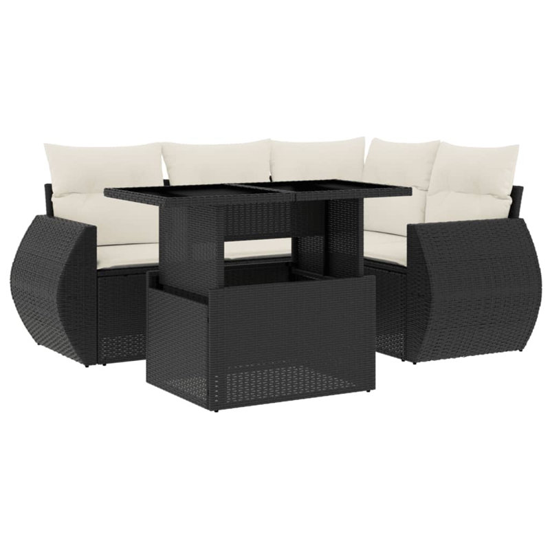 Vidaxl Garden Sofa Set Black
