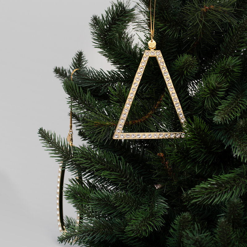 Pyramide Holiday Shaped Ornament, Gold