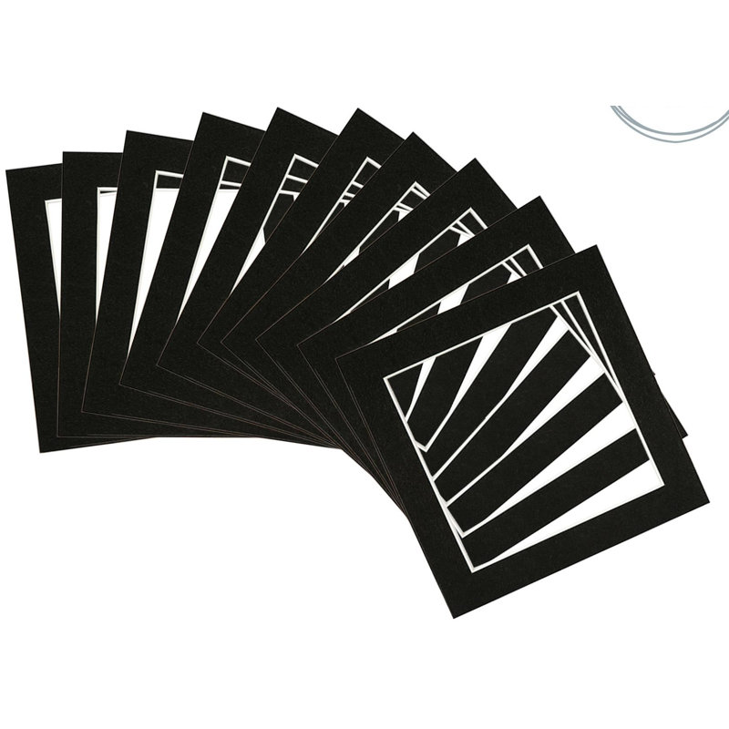 Nicola Spring - Picture Mounts Frames - Photo, 20cm H x 20cm W x 0.5cm D, Black