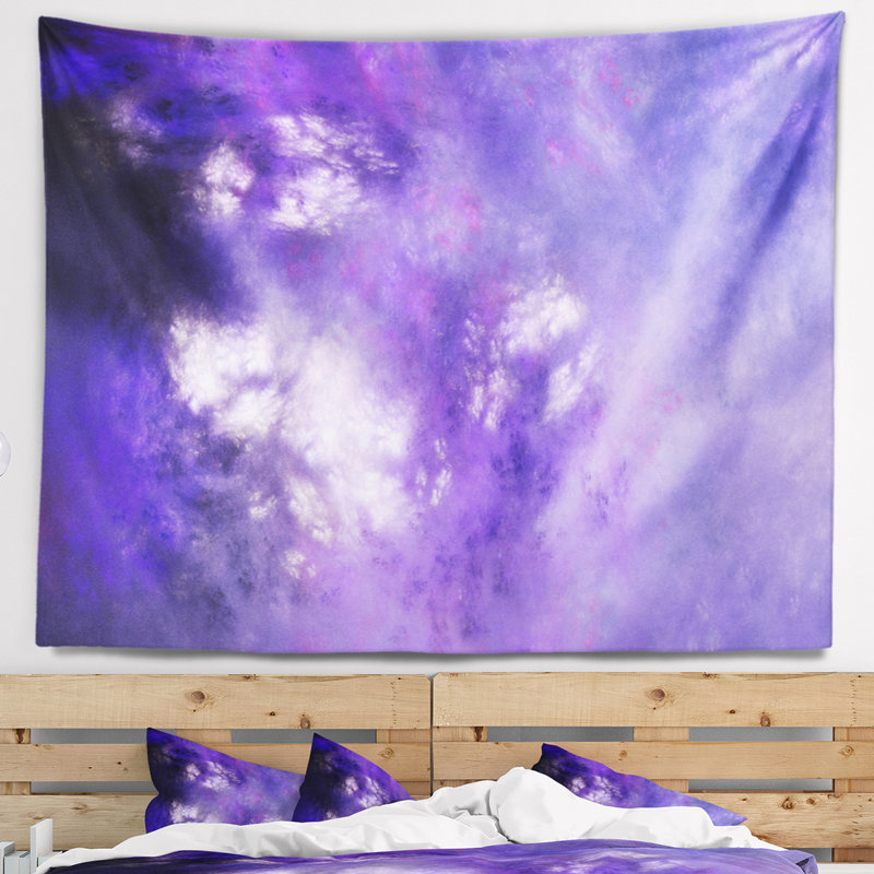 Tapisserie de ciel abstrait avec étoiles, H 32 po x l 39 po