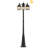 3-Head Outdoor Lamp Post Light With Dusk-To-Dawn Sensor, Waterproof Die-Cast Aluminum