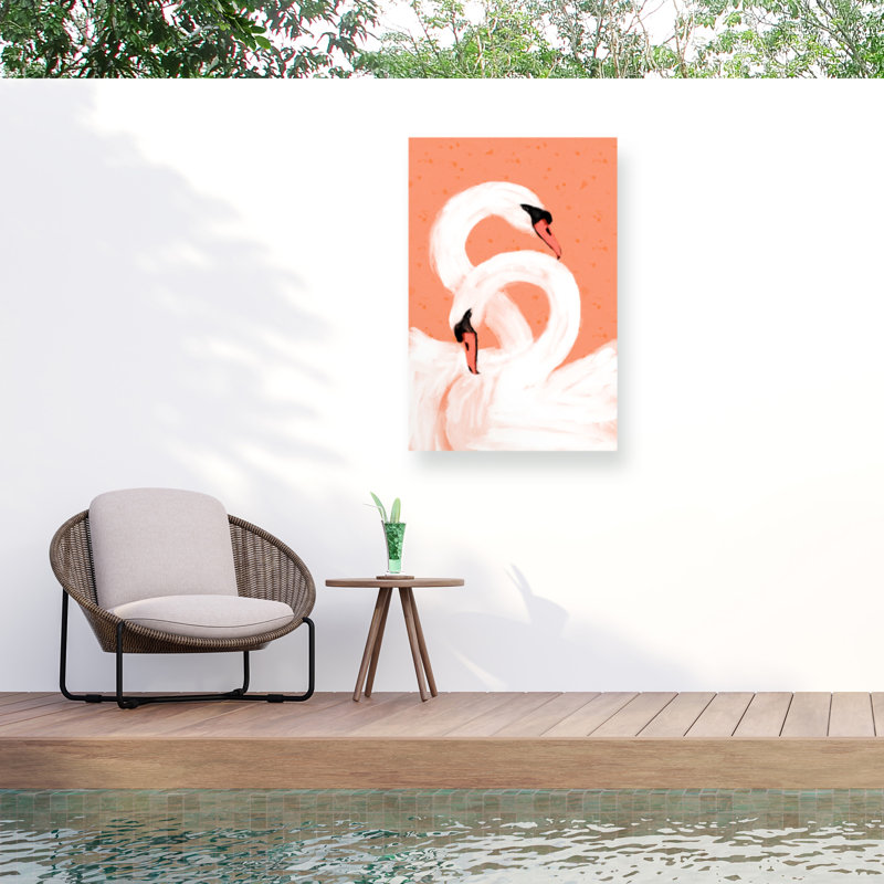 Treechild Swans Outdoor  Canvas, H 12 po x l 19 po