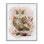 Hibou et fleurs sauvages, estampe numérique encadrée par Fab Funky