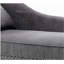 Méridienne en tissu gris