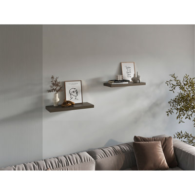 Floating Shelves, Olive, 2 Shelves, 1.50" H