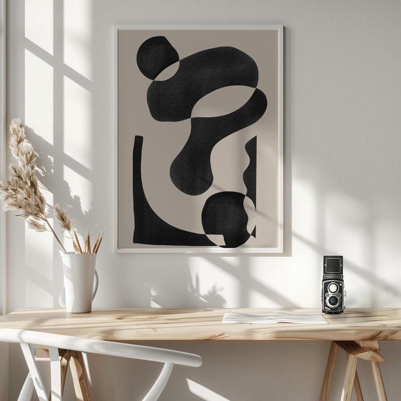 "Patterned Abstract" Framed Textured Wall Art, White, 14" H x 10" W