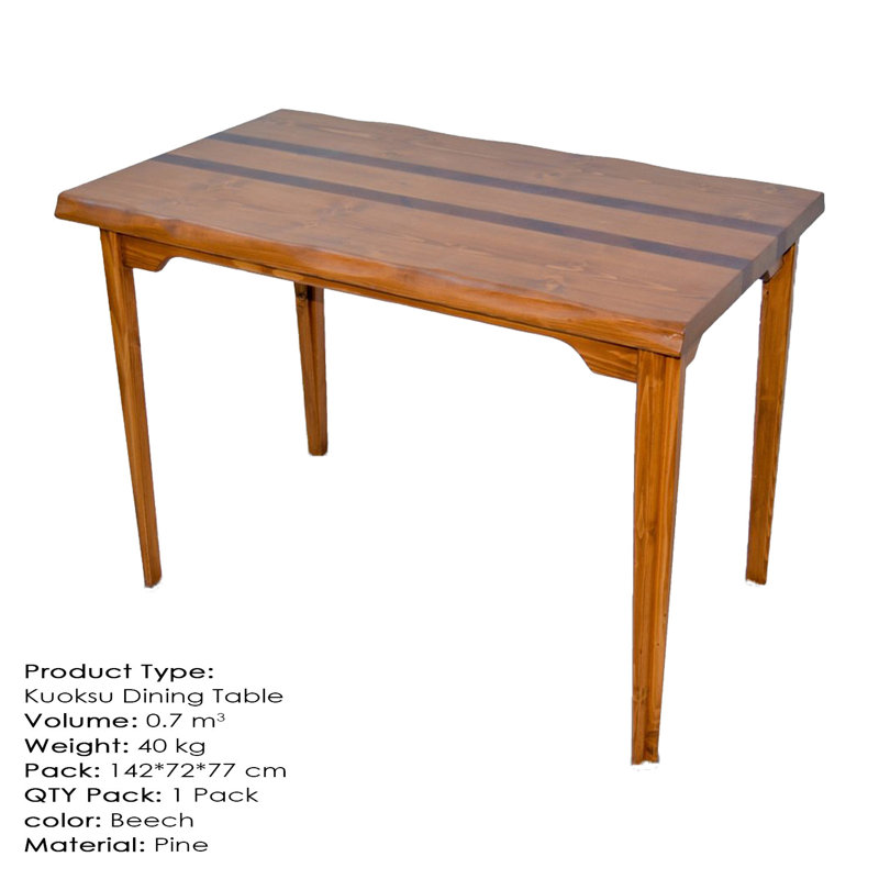Table de salle à manger Hirschman, L 55,12 po x l 27,56 po