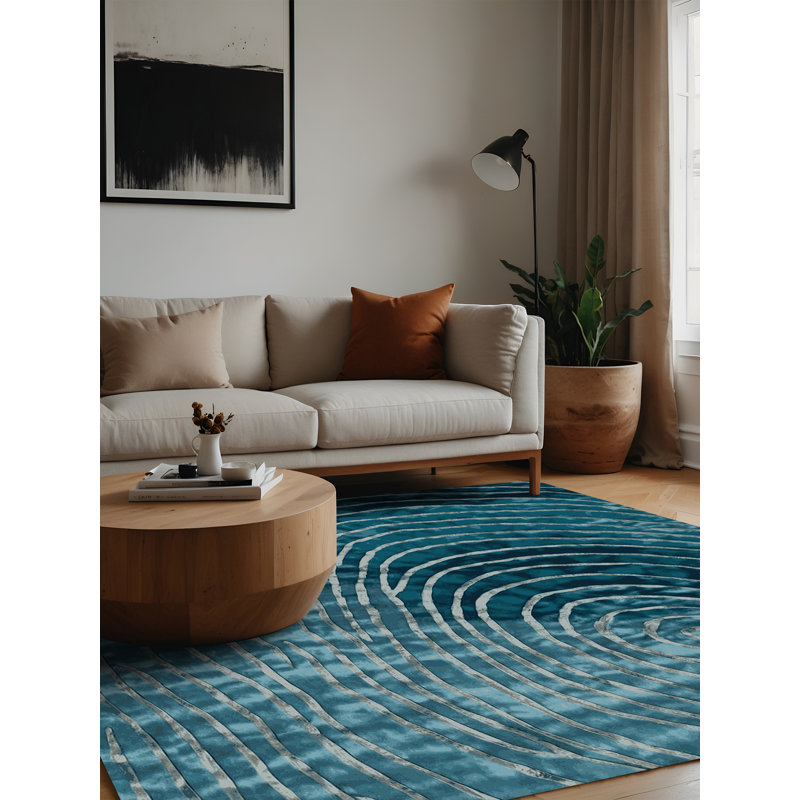 Machine Washable Gray Area Rug, Square 6'