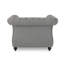  Fauteuil capitonné capitonné avec accoudoirs roulés et garniture cloutée, fauteuil rembourré pour le salon, gris