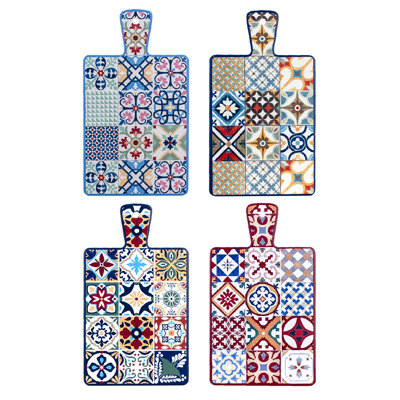 By SIGRIS Table Cut 4 Units Multicolor Of Ceramic 1X21x36cm Salvamantel Individual Salvanteles Individual