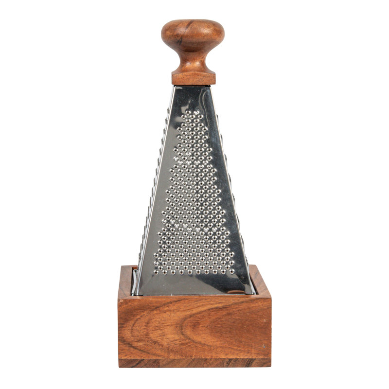 Stainless Steel and Acacia Wood Flat Grater