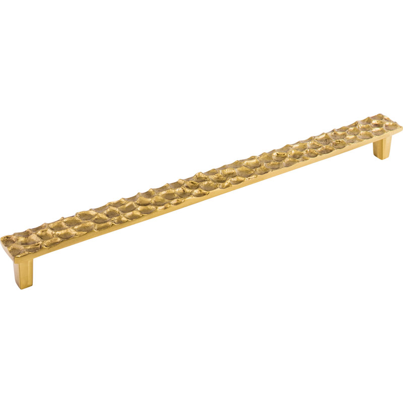 Cobblestone Bar Pull, Polished Brass, 12 9/16" Center to Center