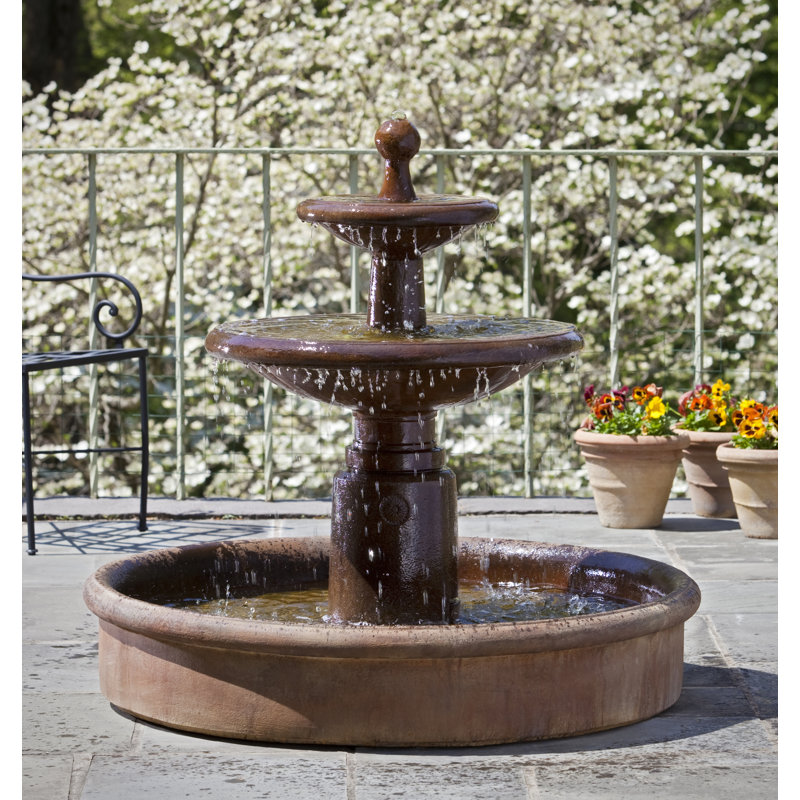 Esplanade Floor Fountain, Aged Limestone
