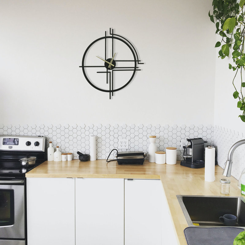 Shelstead Metal Wall Clock, 50cm H x 50cm W x 1.50cm D