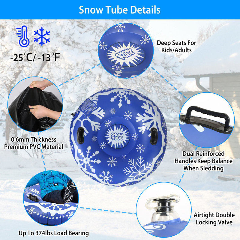 Edge Collections PVC Inflatable Snow Tube