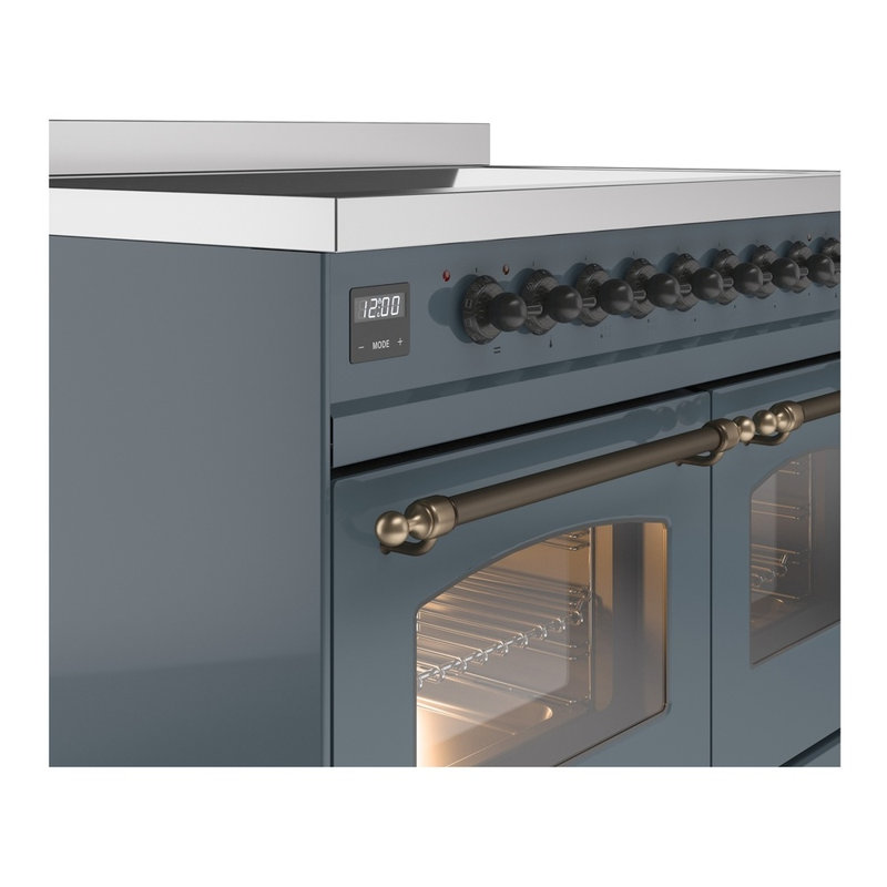 ILVE Nostalgie II 40 in Induction Range, Blue Gray/Bronze