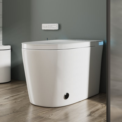 Smart One-Piece Toilet With Auto Open Lid, Heated Seat, Bidet Wash, Warm Air Dryer & Night Light
